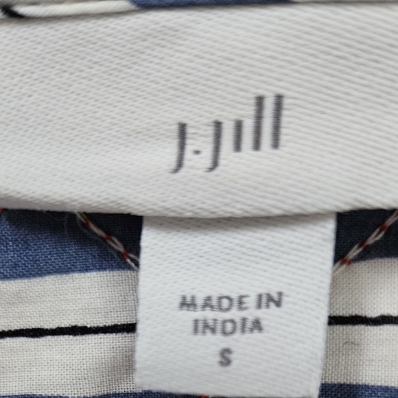 J. Jill Red and White Open Front Side Pockets Quilted Jacket Size S - Picture 5 of 9